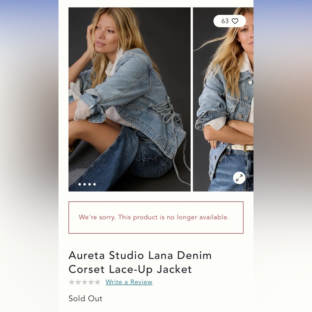 WANTING TO BUY : Aureta Studio Lana Denim Jacket